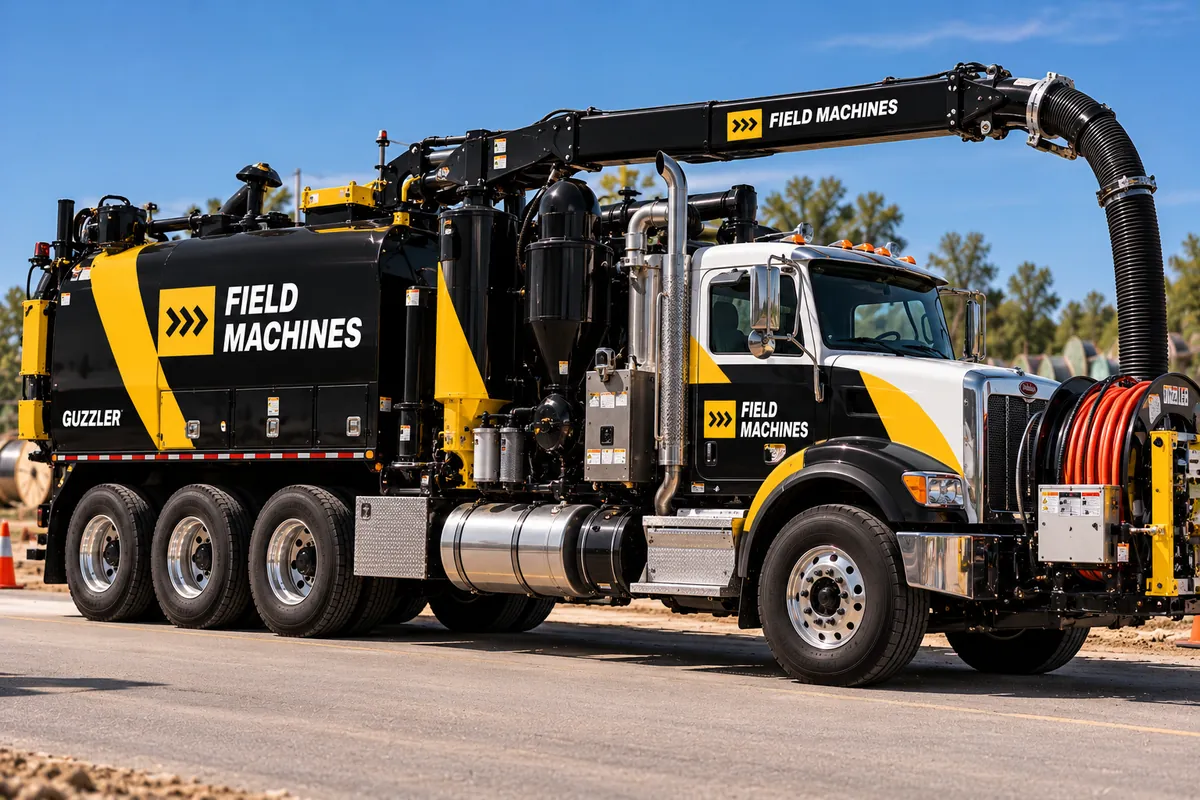 Field Machines guzzler vacuum loader truck